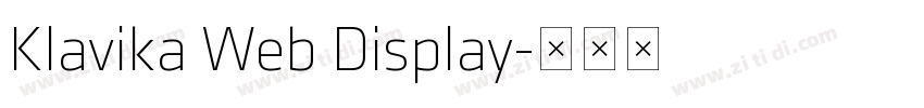 Klavika Web Display字体转换